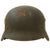 Original German WWII USGI Bring Back Army Heer M35 Double Decal Textured Paint Helmet with "V for Victory" Pin - Size 62 Shell Original Items