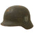 Original German WWII USGI Bring Back Army Heer M35 Double Decal Textured Paint Helmet with "V for Victory" Pin - Size 62 Shell Original Items