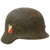 Original German WWII USGI Bring Back Army Heer M35 Double Decal Textured Paint Helmet with "V for Victory" Pin - Size 62 Shell Original Items