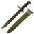 Original U.S. WWII M1 Garand 10 inch Cut Down Bayonet by Oneida Limited with M7 Scabbard - Dated 1942 Original Items