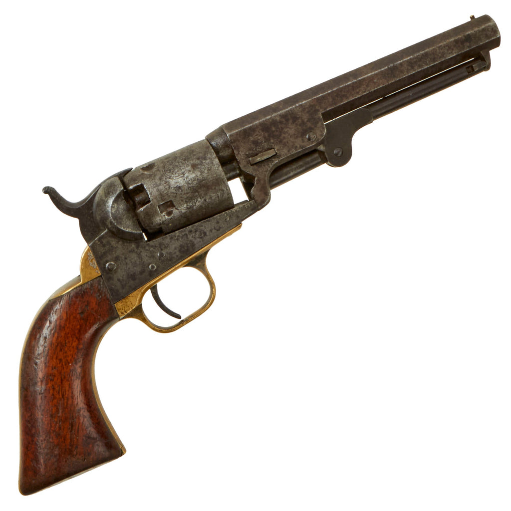 Original U.S. Civil War Colt M1849 Pocket Percussion Revolver with 5" Barrel & Partial Cylinder Scene made in 1854 - Serial 94867 Original Items