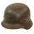 Original German WWII Luftwaffe Single Decal M40 Helmet Shell with Liner Remnant - Stamped Q62 Original Items