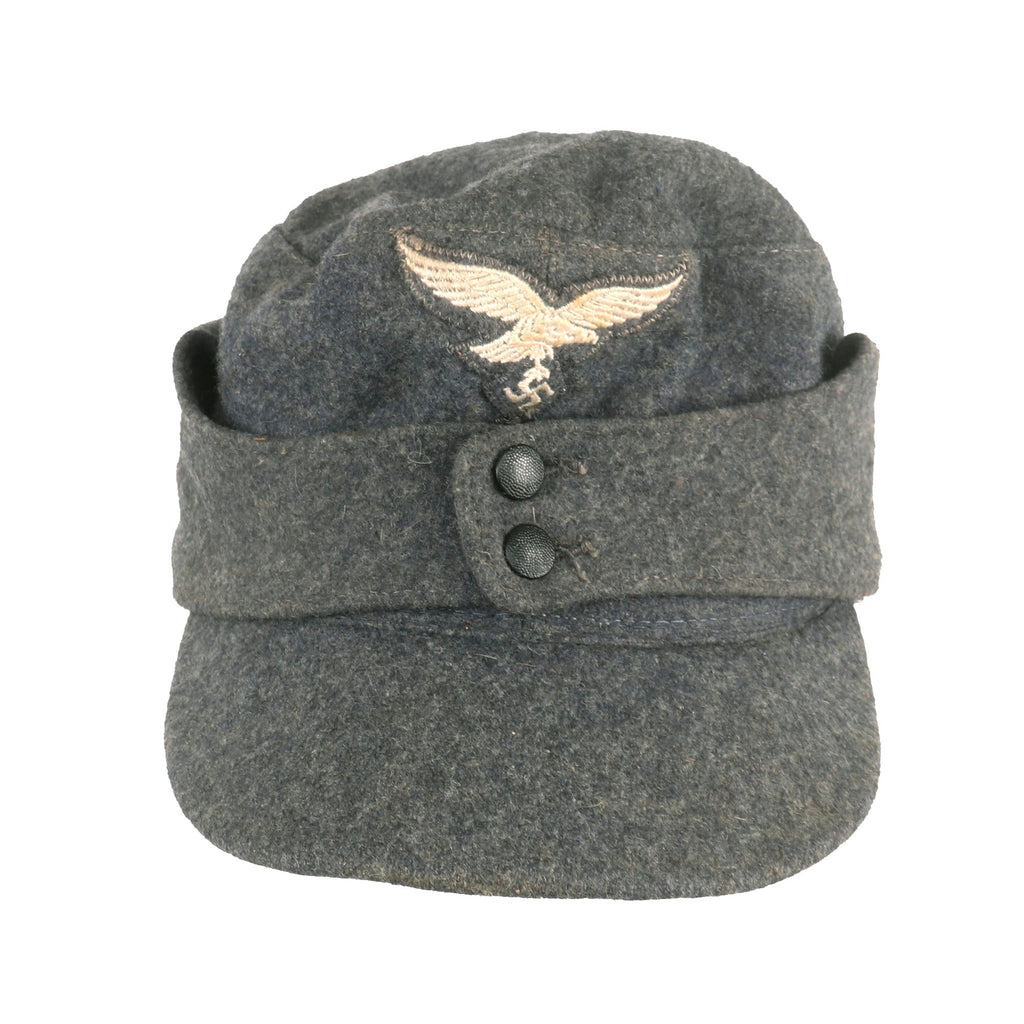 Original German WWII 1944 Dated Luftwaffe M43 Einheitsmütze Wool Field Cap with RBNr. Markings - size 57cm Original Items