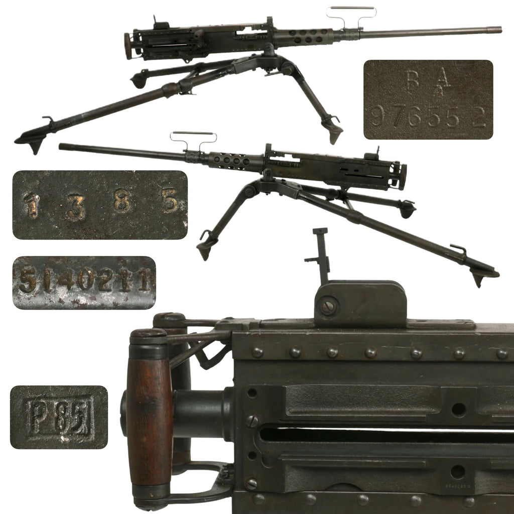 Original U.S. WWII Type M2HB Browning .50 Caliber “Ma Deuce” Display Machine Gun with USGI Pintle and M3 Tripod Original Items