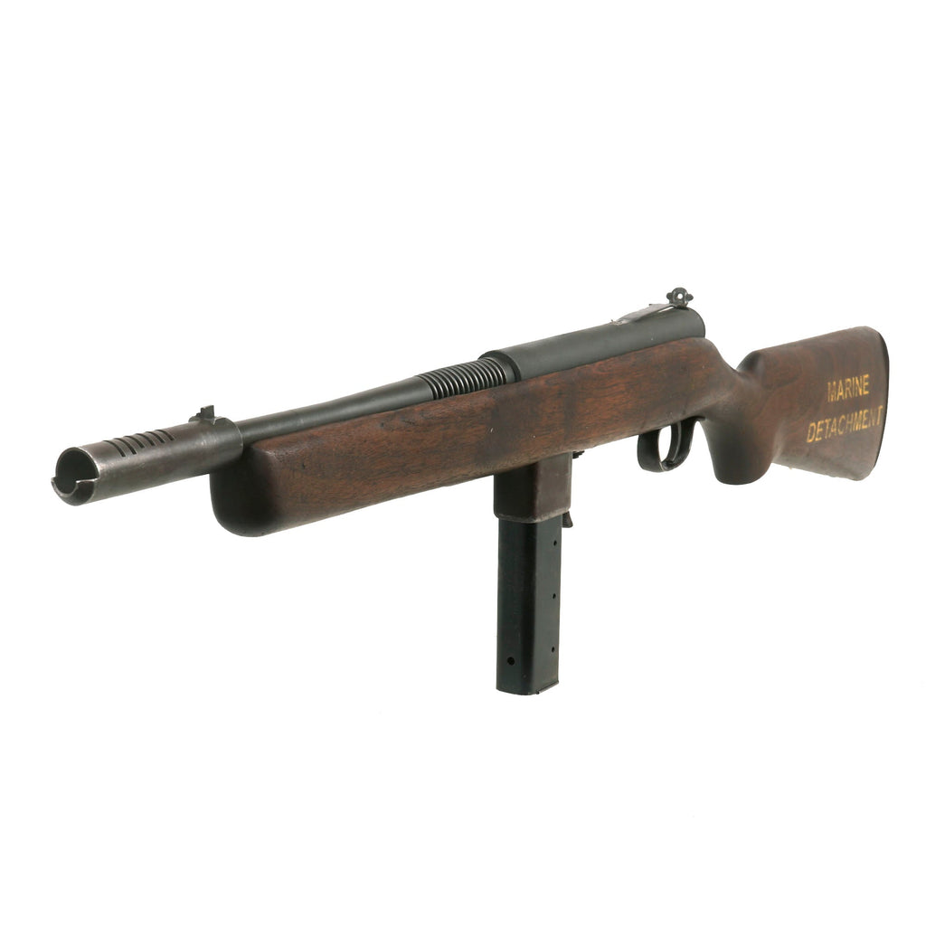Original U.S. WWII Marine Detachment Marked .45cal H.&R. Reising Model 50 Display Submachine Gun with Magazine Original Items