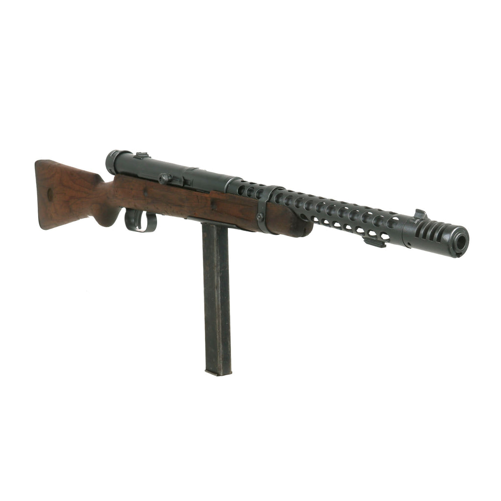 Original WWII Italian Beretta MP38A SMG with Ventilated Barrel Jacket, Bayonet Lug & Original Magazine Original Items