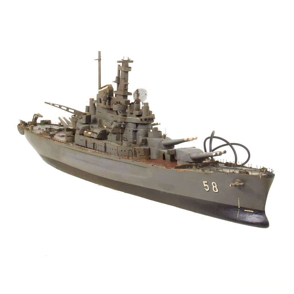 Original U.S. WWII USS Indiana Model Constructed by Korean War Seaman ...