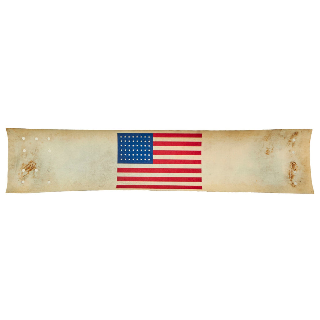 Original U.S. WWII Service Worn Paratrooper D-Day Invasion American Flag Oilcloth Armband - No Bends Original Items