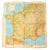 Original U.S. WWII Airborne "Zones of France" D-Day Silk Map - Dated March 1944 - WEA Western European Area - 22 ½” x 24” Original Items
