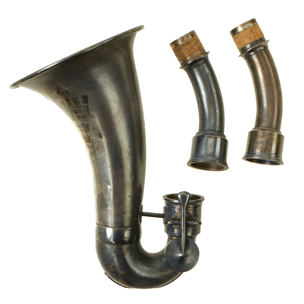 Original German WWII Luftwaffe Marked Alto Clarinet Bell by G.H. Hüller Dated 1939 with Two Necks Original Items
