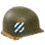 Original U.S. WWII M1 Helmet with 3rd Infantry Division Insignia Likely Painted During Korean War - Westinghouse Liner Original Items