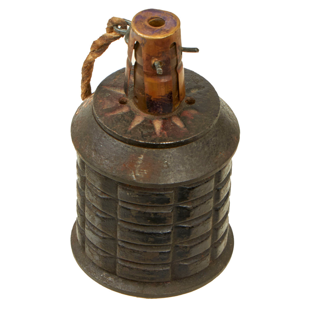 Original Japanese WWII 1941 Dated Type 97 Inert Fragmentation Hand Grenade with Fuse & Pull String Original Items
