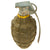 Original U.S. WWII Inert MkII Pineapple Practice Grenade with Yellow Ring & M10A3 Fuze Original Items