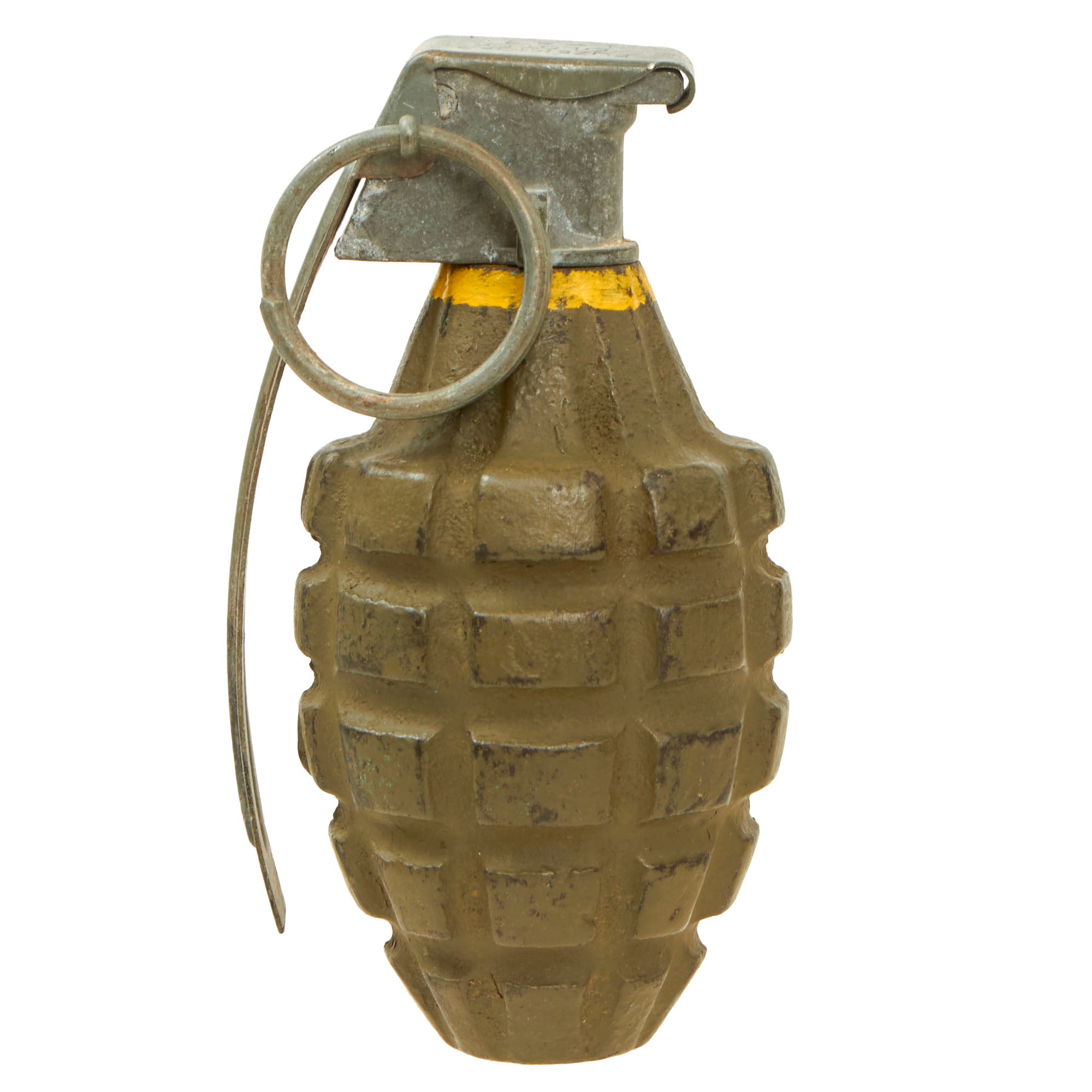 Original U.S. WWII Inert MkII Pineapple Practice Grenade with