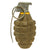 Original U.S. WWII Inert MkII Pineapple Practice Grenade with Yellow Ring & M10A3 Fuze Original Items