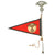 Original German WWII NSKK Vehicle Staff Car Pennant Flag with Flag Pole & Finial Original Items