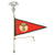 Original German WWII NSKK Vehicle Staff Car Pennant Flag with Flag Pole & Finial Original Items