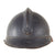 Original French WWI Model 1915 Adrian Helmet in Horizon Blue with Artillery RF Badge and 2nd Pattern Liner - Complete Original Items