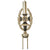 Original German WWII State War Victim's Care Nickel-Plated Brass Flag Pole Finial Original Items