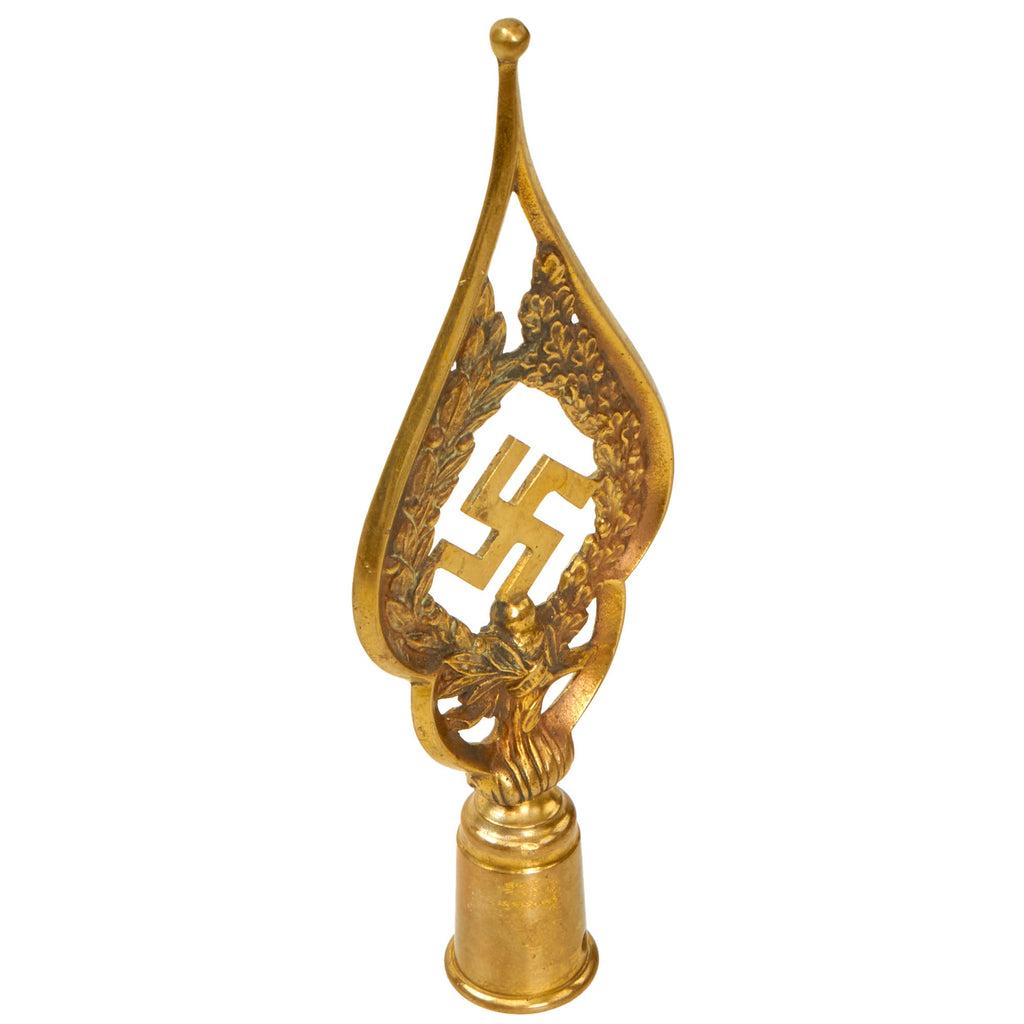 Original German WWII NSDAP Early Political Brass Flag Pole Top Finial Original Items