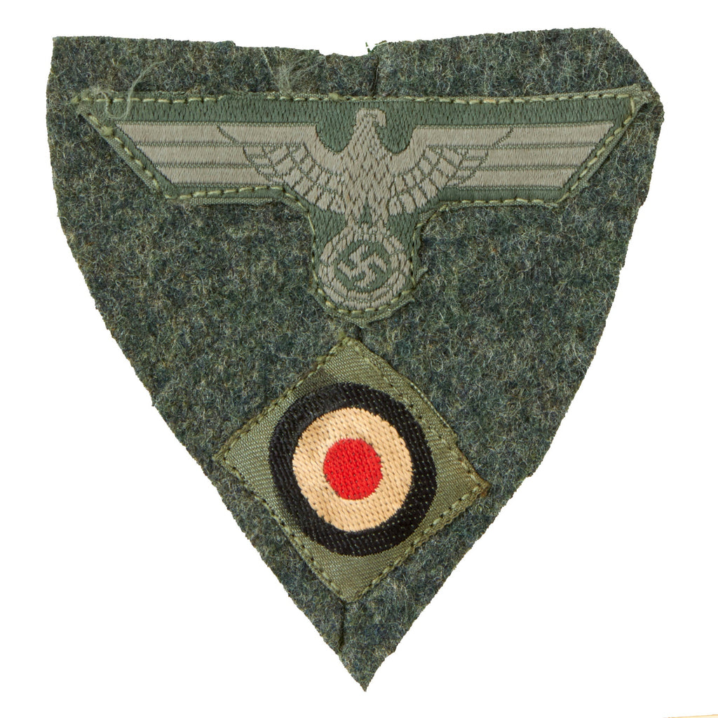 Original German WWII Heer Army Cut Off M43 Field Cap Eagle and Cockade Insignia Original Items