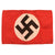 Original German WWII NSDAP Party Late War Printed Cotton Armband with Faded Depot Stamp