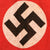 Original German WWII NSDAP Party Late War Printed Cotton Armband with Faded Depot Stamp