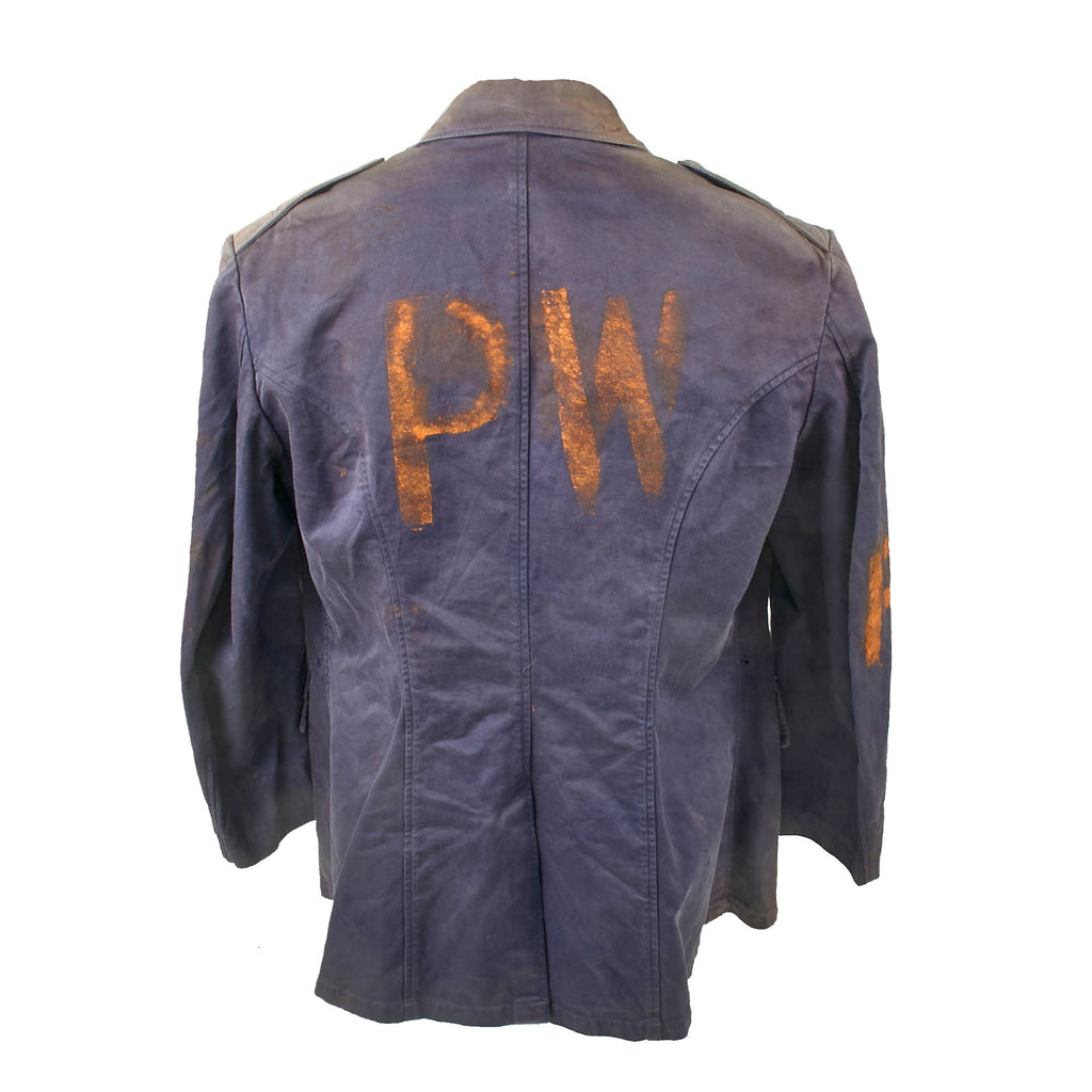 Original U.S. WWII Axis Prisoner of War PW Painted Uniform Jacket with Pebbled Commercial Buttons by Assmann Original Items