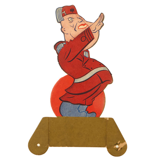 Original U.S. WWII Anti-Axis Propaganda Mussolini Cardboard Cutout Original Items