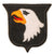 Original U.S. WWII Attributed Type 1 101st Airborne Division Red Tongue Patch with Detached Rocker - Ray Skully 3/506th PIR - Bronze Star Recipient Original Items