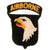 Original U.S. WWII Rare 101st Airborne Division Type 7 Patch with White Back & Integral Rocker Original Items