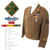 Original U.S. WWII 4th Infantry Division Headquarters Uniform Ike Jacket with Bronze Star Ribbon Bar - Attributed to Steven Albert Blanarik Original Items