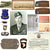 Original U.S. WWII D-Day Jump WIA 101st Airborne 506th Parachute Infantry Regiment Dog Tag & Framed Signed Yardlong Grouping with Garrison Caps & Currahee DI - T/5 Delmar Harmon Original Items