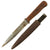 Original German WWII Wood Handle Nahkampfmesser Trench Fighting Knife with Steel Boot Scabbard Original Items