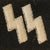 Original German WWII Unissued SS Double Sig Rune Collar Tab - Schutzstaffel Original Items