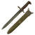 Original U.S. WWII M1 Garand 10 Inch Cut-Down Bayonet by American Fork & Hoe with with Rare CAB Grips & M7 Scabbard - Dated 1943 Original Items