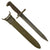 Original U.S. WWII M1 Garand 10 Inch Cut-Down Bayonet by American Fork & Hoe with with Rare CAB Grips & M7 Scabbard - Dated 1943 Original Items
