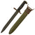 Original U.S. WWII M1 Garand 10 inch Cut Down Bayonet by PAL with M7 Scabbard - Dated 1943 Original Items