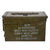 Original U.S. Desert Storm Era Inert Complete Set of 10 40mm High Velocity Rounds on MK19 Links for the Mark 19 Grenade Launcher in Original M2A1 Ammunition Canister Original Items