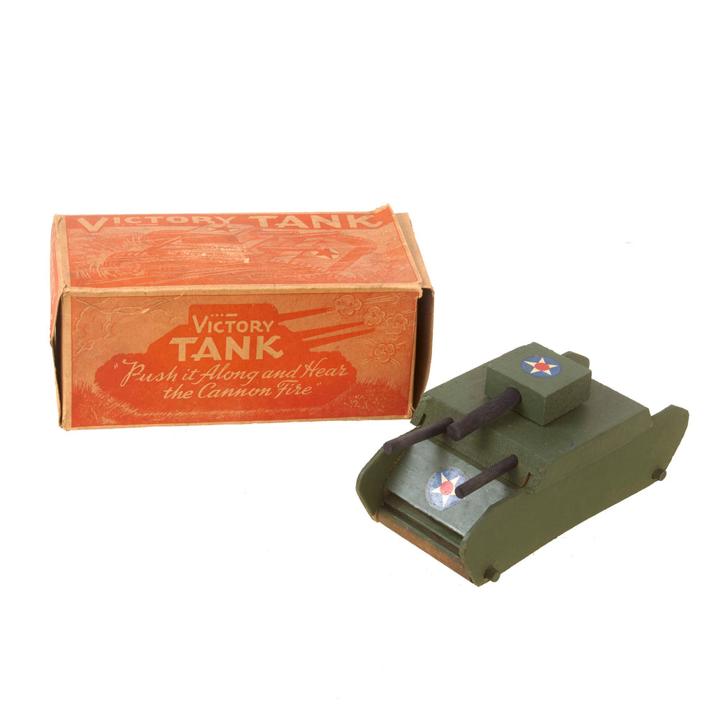 Original U.S. WWII Homefront Toy “Victory Tank” in Original Box Original Items