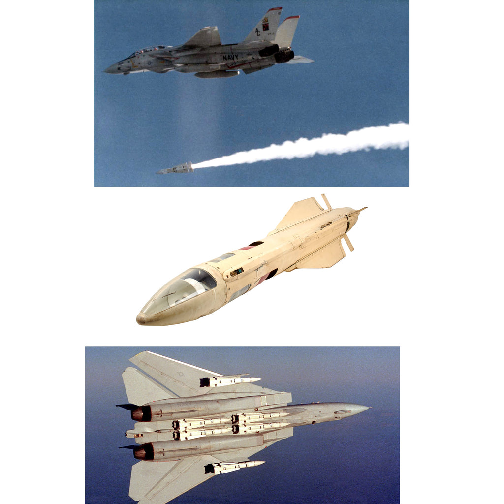 Original U.S. Cold War Scaled Down Cutaway AIM-54 Phoenix Missile on Original Display Stand - Inert Original Items