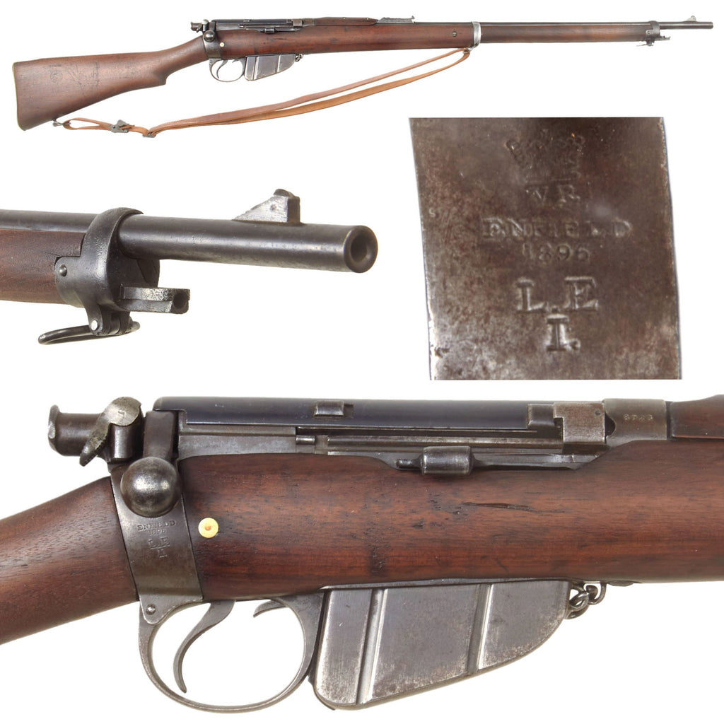 Original Antique British "Long" Magazine Lee-Enfield MLE MkI .303 Rifle Serial 8728 by RSAF Enfield with Repaired Cut Stock - Dated 1896 Original Items