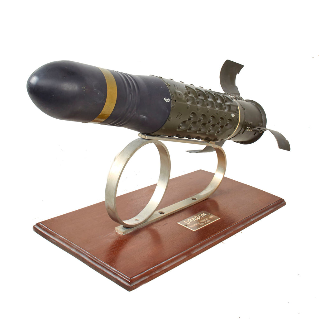 Original U.S. Cold War McConnell Douglas Inert M47 Dragon Prototype Missile Mounted on Display Base - TICO Plant