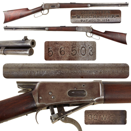 Original U.S. Winchester Model 1894 .30-30 W.C.F. Rifle with 26" Round Barrel made in 1896 - Serial 56503 Original Items