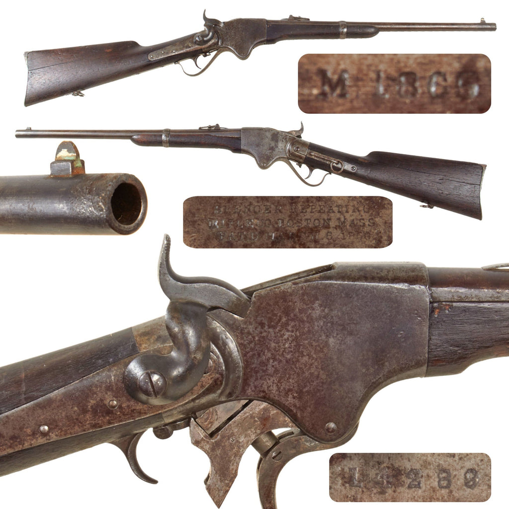 Original U.S. Indian Wars Spencer Model 1865 Saddle Ring Repeating Carbine with Stabler Cutoff - Serial 14289 Original Items
