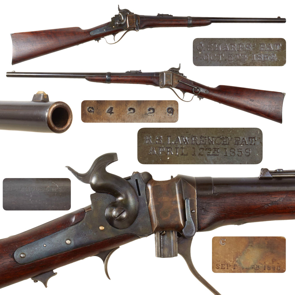 Original U.S. Civil War Sharps New Model 1863 Saddle-Ring Carbine Converted to .50-70 Govt. with Excellent Bore - Serial 94229 Original Items