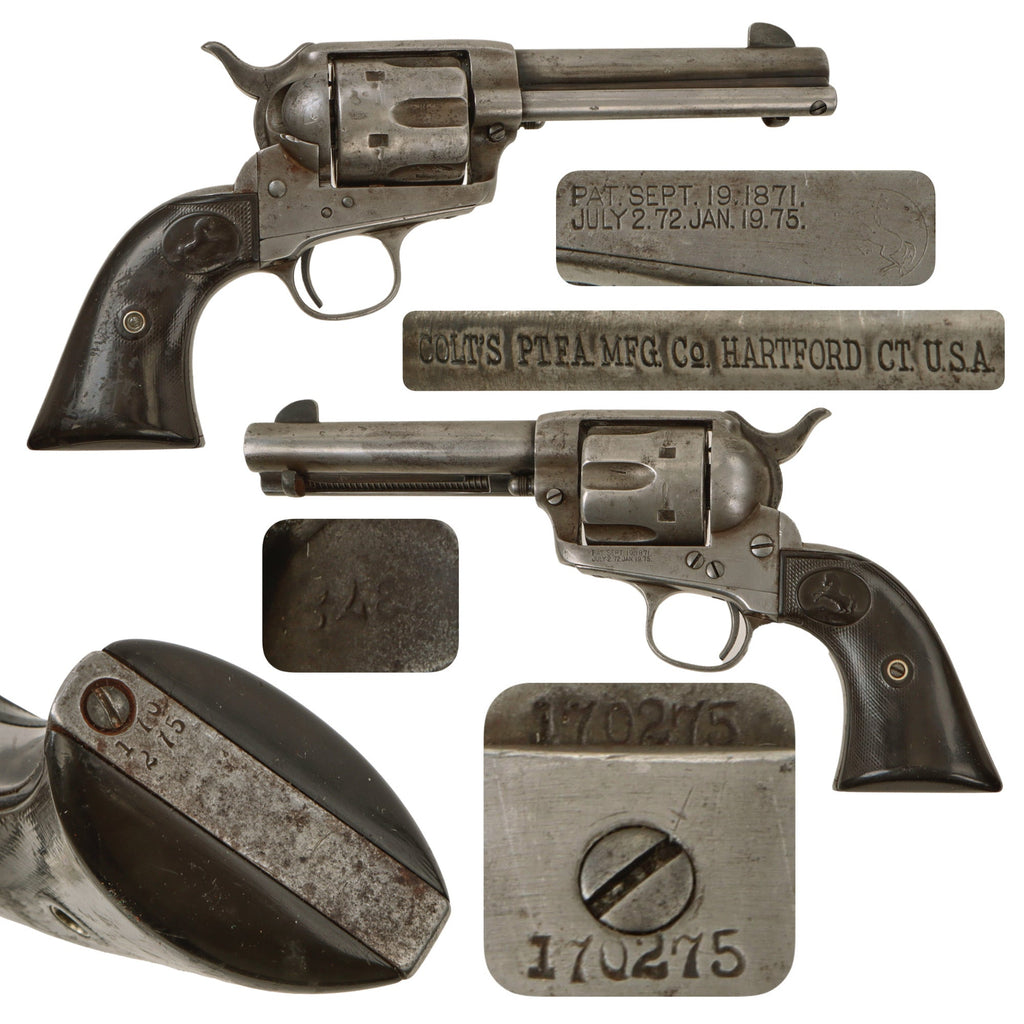 Original U.S. Colt .45cal Single Action Army Revolver Made in 1897 with 4 3/4" Barrel and Excellent Bore - Serial 170275 Original Items