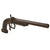 Original 19th Century Austrian Percussion Overcoat Pistol with Carved Wooden Stock - Circa 1840 Original Items