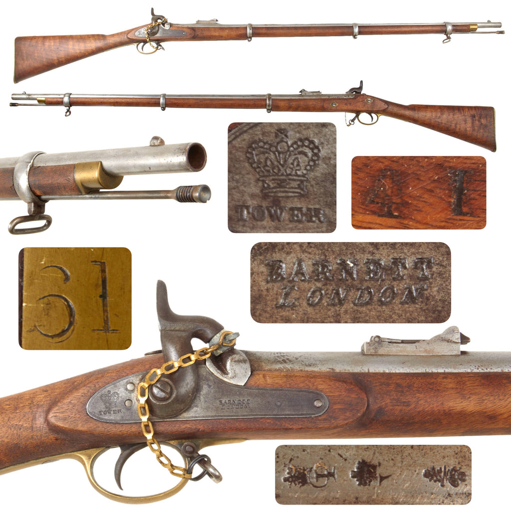 Original U.S. Civil War Era 3rd Model P-1853 Enfield Commercial Percussion Rifle by Barnett of London with Figured Stock Original Items