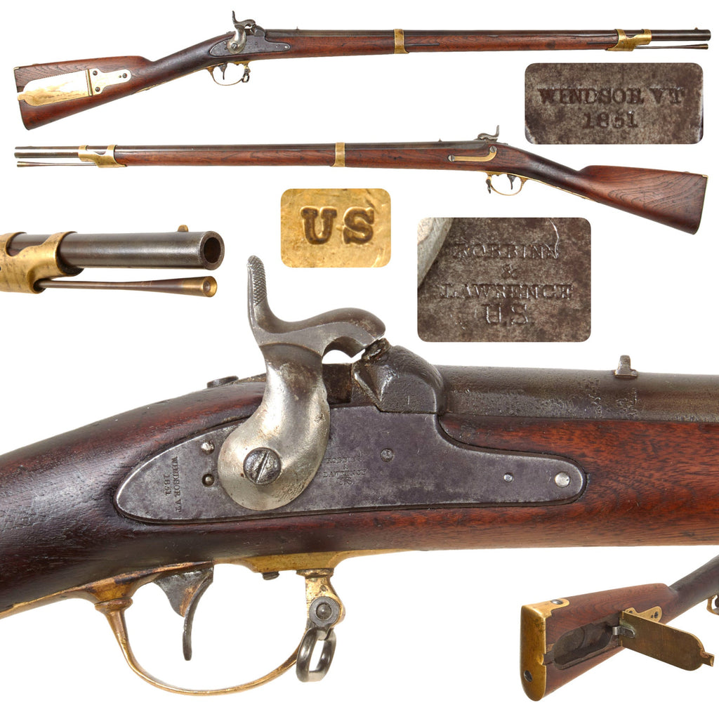 Original U.S. Civil War M1841 Mississippi Rifle by Robbins & Lawrence Converted to .58 Minié Caliber - dated 1851 Original Items